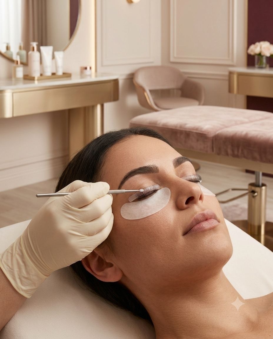 Eyelash lift service at Beyond Indulgence